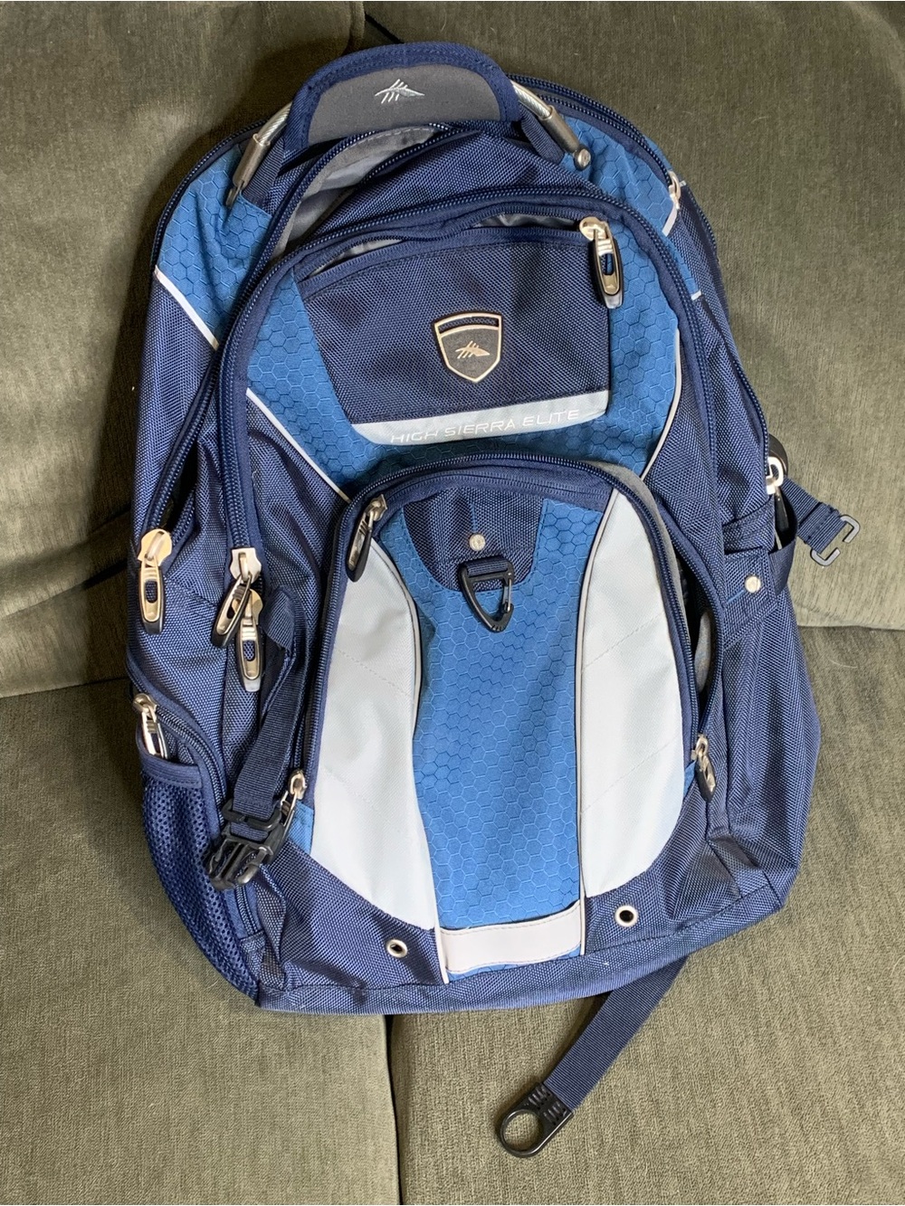 High Sierra Two-Tone Navy and Light Blue Men's Backpack
